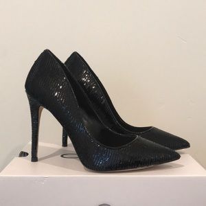 BRAND NEW Black Sequined Stilettos - 8.5